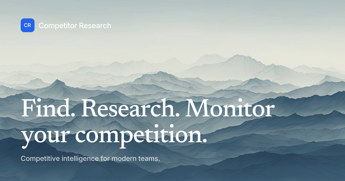 Competitor Research