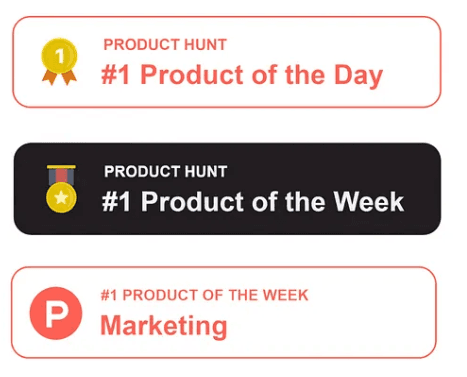 Product Hunt Badges